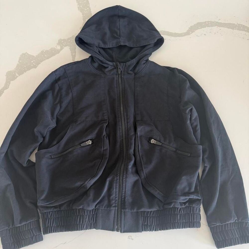 Urban-outfitters Women's Navy and Black Hoodie